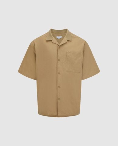  URBAN REVIVO - Áo sơ mi nam cổ bẻ tay ngắn phối túi Button Up Loose 