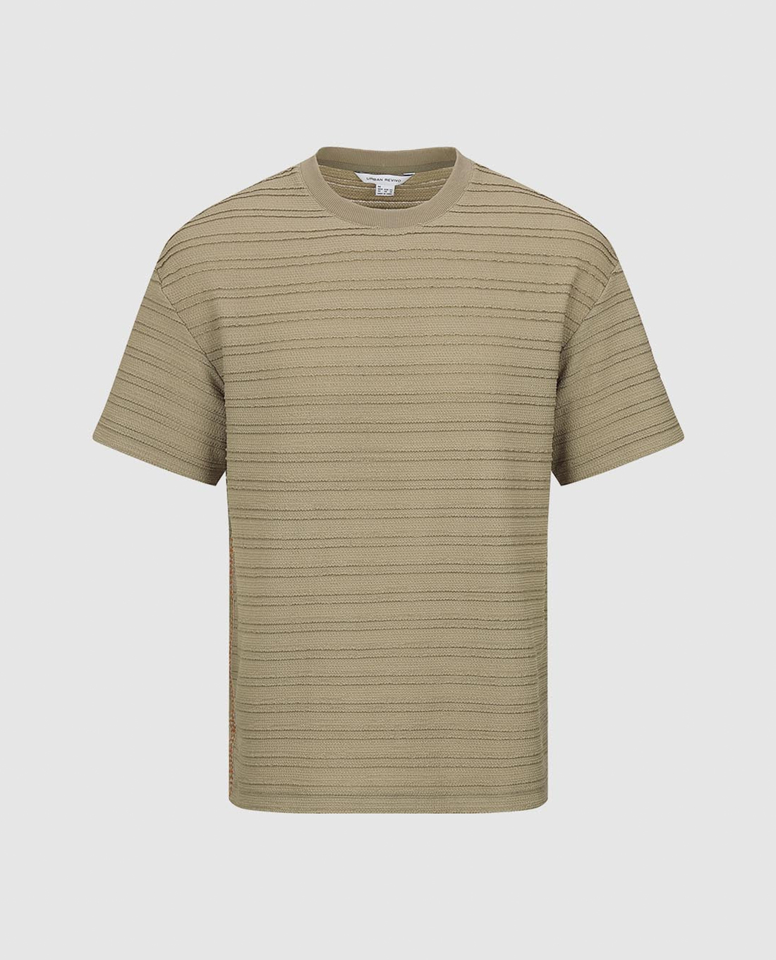 URBAN REVIVO - Áo thun nam cổ tròn tay ngắn kẻ sọc