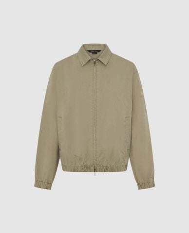  URBAN REVIVO - Áo khoác bomber nam cổ bẻ tay dài 