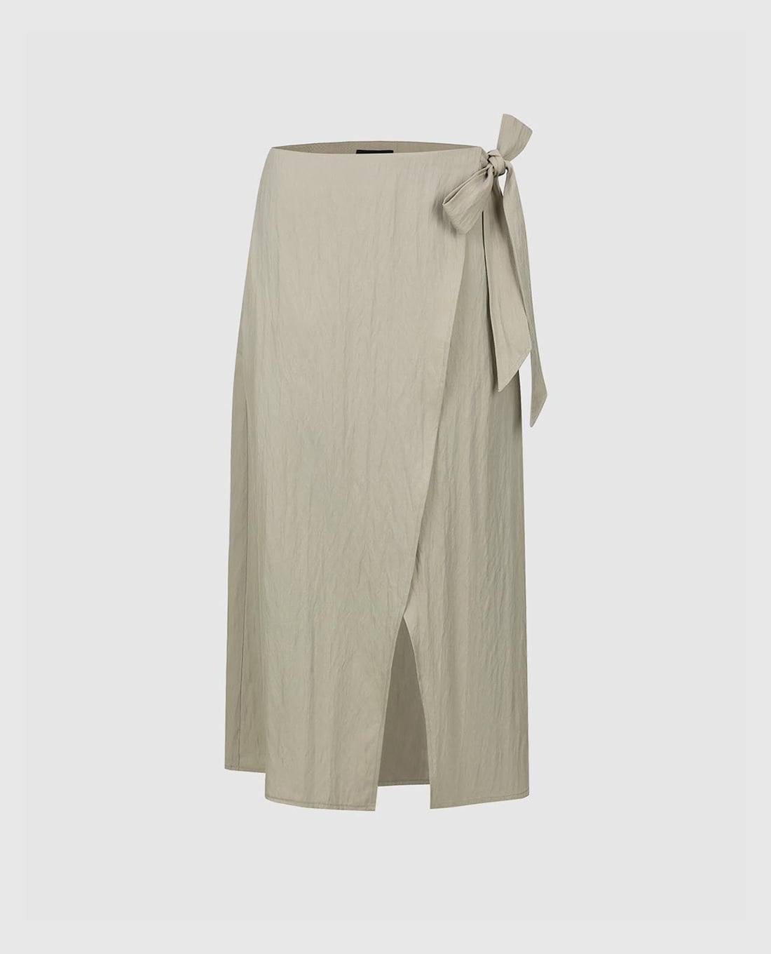 URBAN REVIVO - Chân váy quấn midi thắt nơ A Line