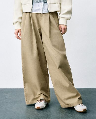  URBAN REVIVO - Quần nữ ống rộng hiện đại 