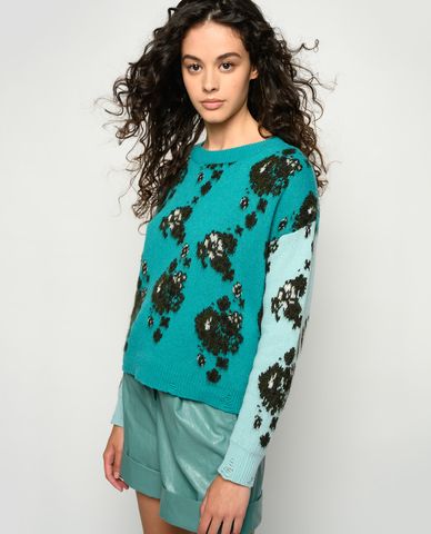  PINKO - Áo len nữ tay dài Flower And Bandana 