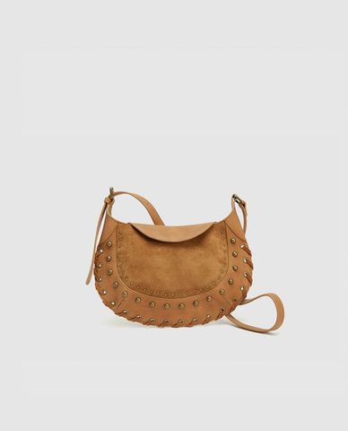  URBAN REVIVO - Túi đeo vai nữ phom tròn Studded 