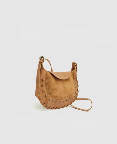  URBAN REVIVO - Túi đeo vai nữ phom tròn Studded 