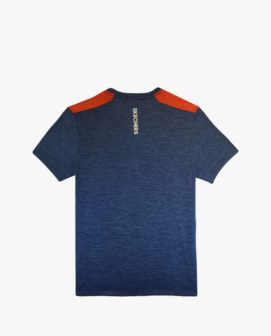  SKECHERS - Áo thun nam cổ tròn tay ngắn hiện đại 