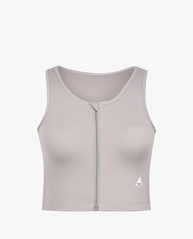  PRO SPECS - Áo bra thể thao cổ tròn sát nách phối zip TW Crop Full Zip Up 