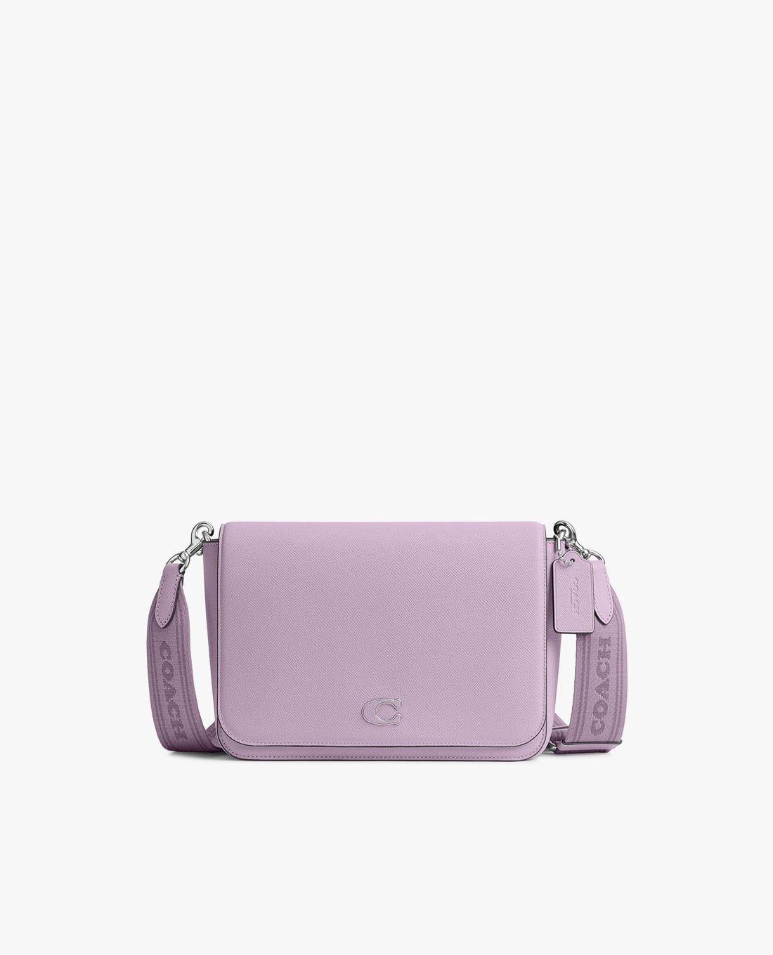 COACH - Túi đeo chéo nam nắp gập phom chữ nhật Signature Canvas Interior