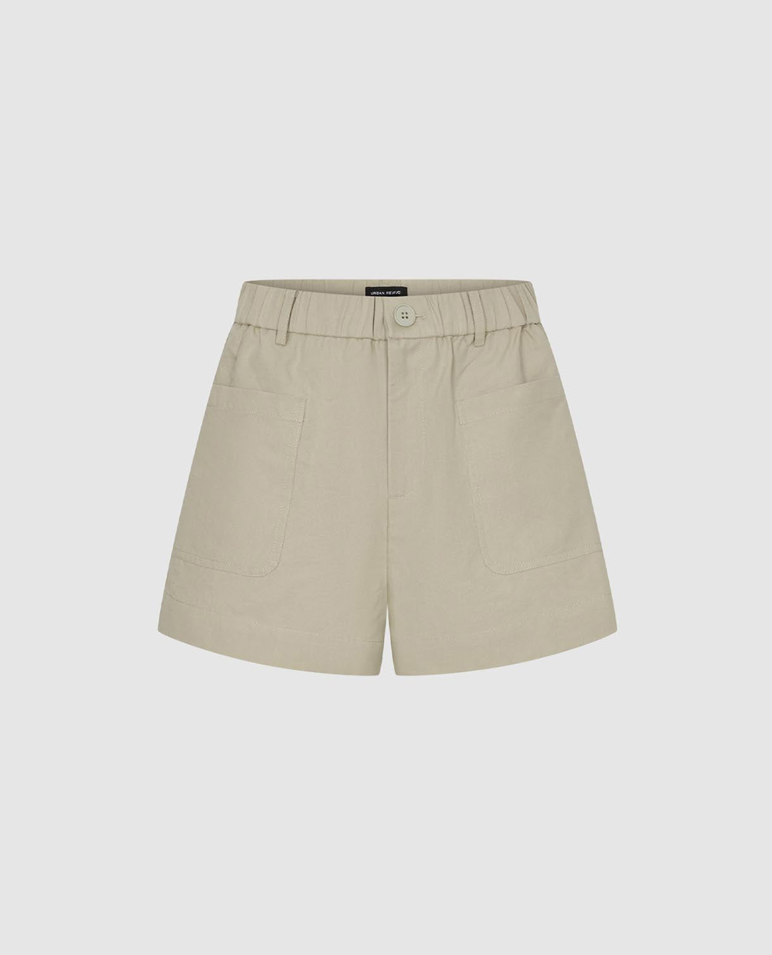 URBAN REVIVO - Quần short nữ ống rộng lưng thun Elastic
