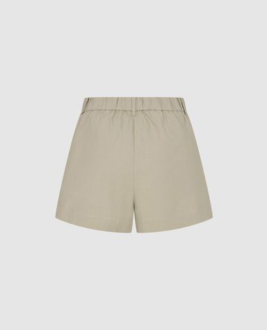  URBAN REVIVO - Quần short nữ ống rộng lưng thun Elastic 