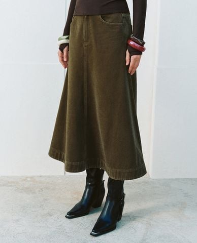  URBAN REVIVO - Chân váy chữ A midi thời trang 