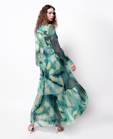  PINKO - Đầm maxi cổ V dài tay Costantino 