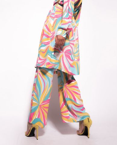  PINKO - Quần nữ ống rộng lưng thun Parera 