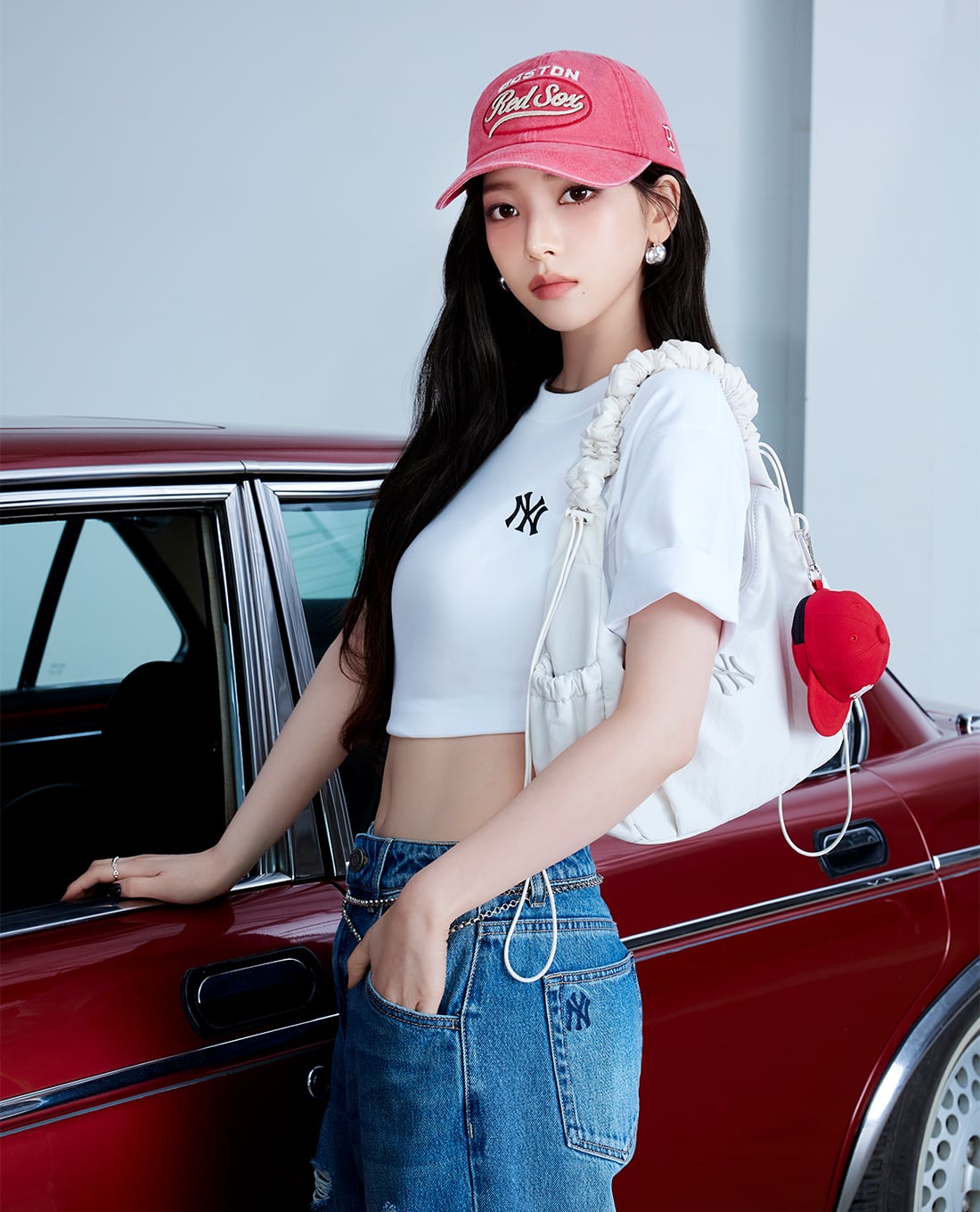 MLB - Túi đeo chéo nữ phom chữ nhật Basic Athleisure