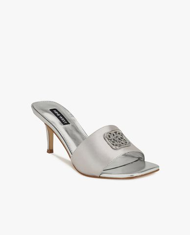  NINE WEST - Giày mules cao gót nữ quai ngang hở mũi Donly 