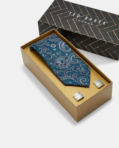  TED BAKER - Cà vạt nam và khuy măng sét Posset 