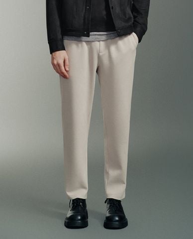  URBAN REVIVO - Quần nam ống đứng lưng thun 