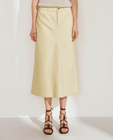  URBAN REVIVO - Chân váy chữ A midi phom suông 