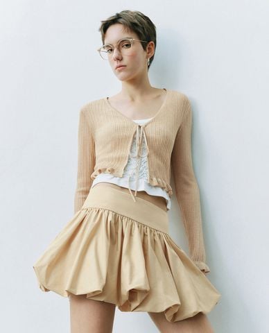  URBAN REVIVO - Áo khoác cardigan nữ tay dài hiện đại 