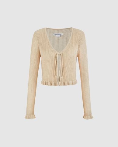  URBAN REVIVO - Áo khoác cardigan nữ tay dài hiện đại 