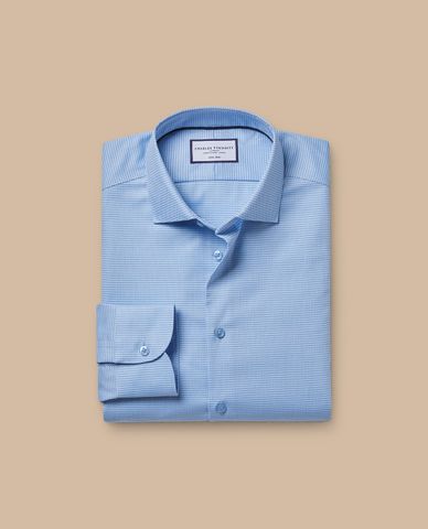  CHARLES TYRWHITT - Áo sơ mi nam cổ bẻ tay dài Stretch Texture 