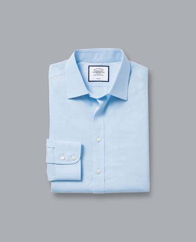  CHARLES TYRWHITT - Áo sơ mi nam cổ bẻ tay dài Non Iron Poplin 
