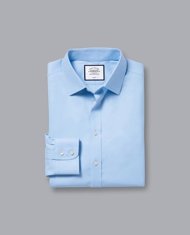  CHARLES TYRWHITT - Áo sơ mi nam cổ bẻ tay dài Non Iron Twill 