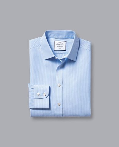  CHARLES TYRWHITT - Áo sơ mi nam tay dài Non Iron Bengal Stripe 