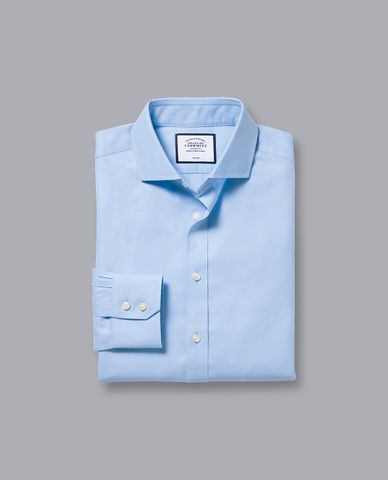  CHARLES TYRWHITT - Áo sơ mi nam tay dài Cutaway Collar Non Iron Twill 