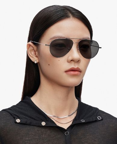  MUJOSH - Kính mát unisex gọng phi công hiện đại 