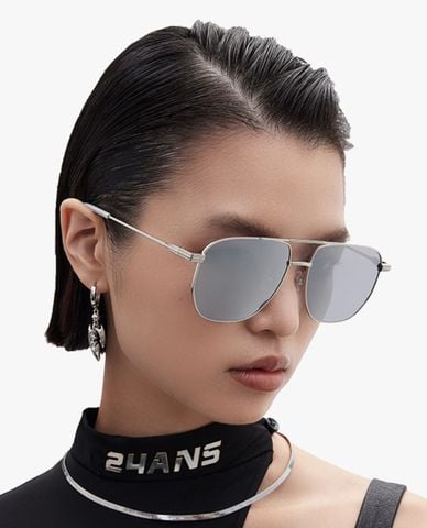  MUJOSH - Kính mát unisex gọng phi công bản mảnh thời trang 