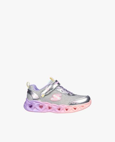  SKECHERS - Giày sneakers bé gái cổ thấp phối quai dán Heart Lights 