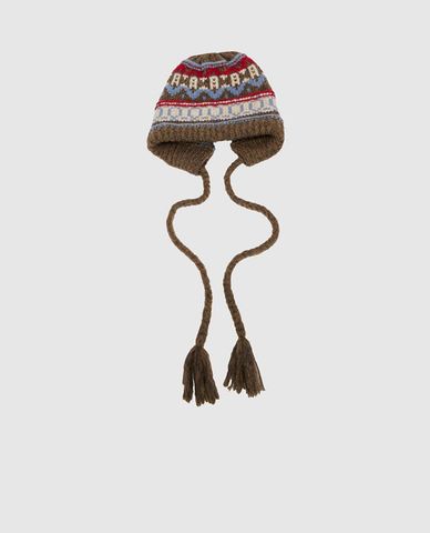  URBAN REVIVO - Nón len nữ Crochet Tassel Decor 