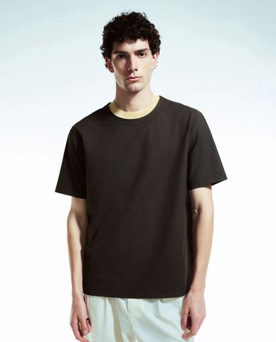  URBAN REVIVO - Áo thun nam cổ tròn tay ngắn Loose 