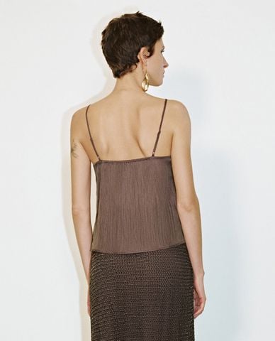  URBAN REVIVO - Áo hai dây nữ đính hoa sang trọng 