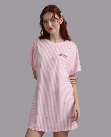  WOW BY NDLANNGOC - Đầm ngắn mặc nhà cotton bamboo in họa tiết 