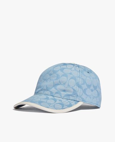  COACH - Nón bóng chày nữ Signature Chambray 