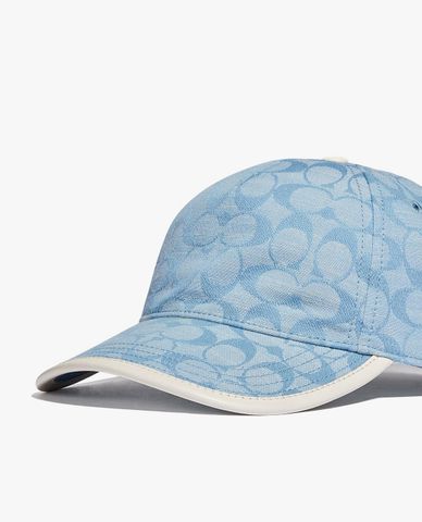  COACH - Nón bóng chày nữ Signature Chambray 