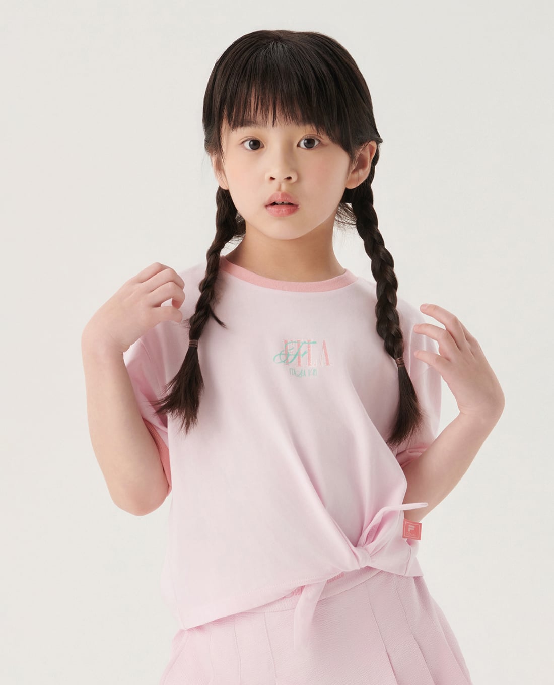 FILA - Áo thun bé gái phối viền Summer