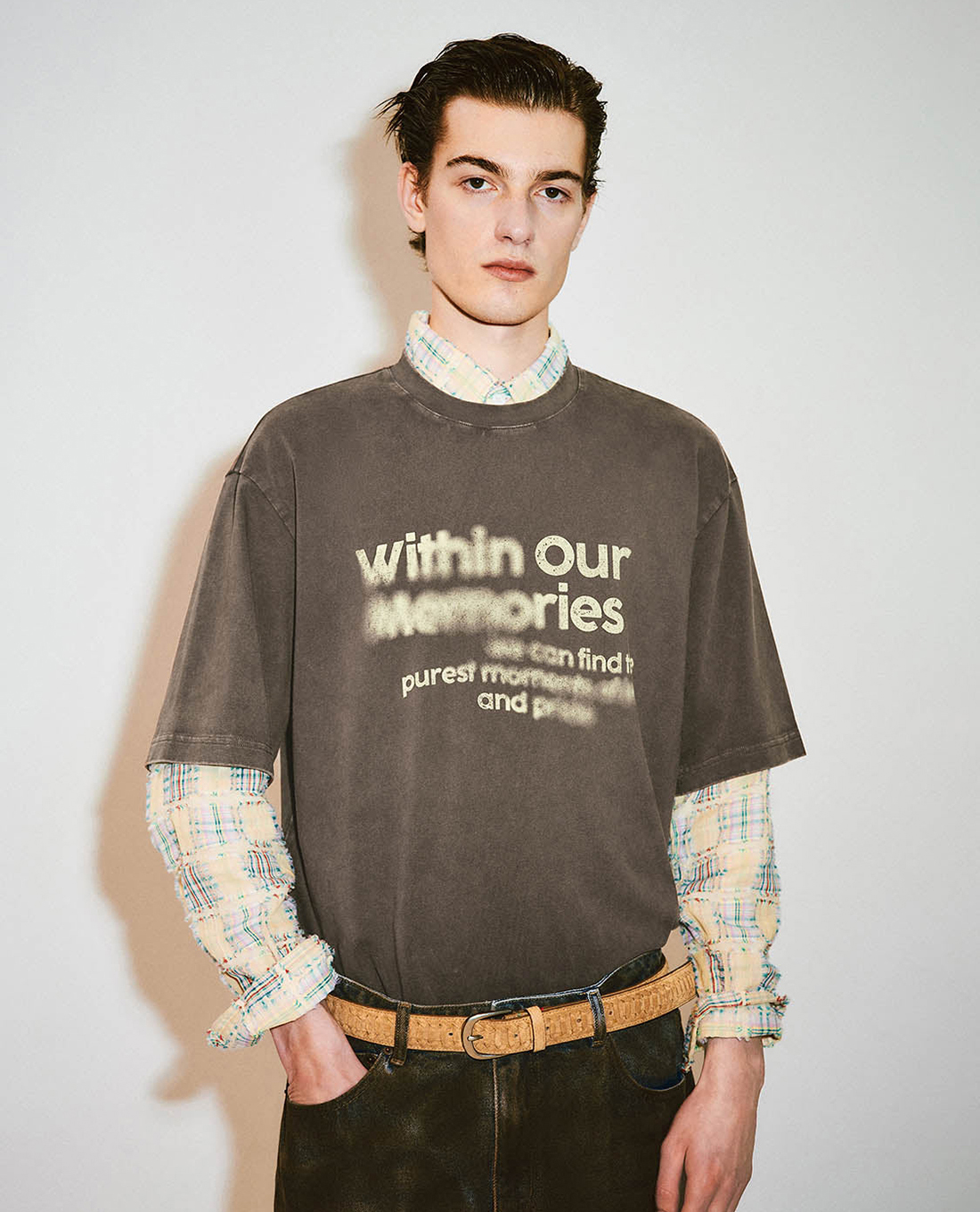 URBAN REVIVO - Áo thun nam cổ tròn tay ngắn Printed