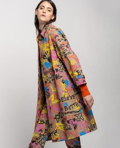  PINKO - Áo khoác dáng dài cổ bẻ thanh lịch Camarones 