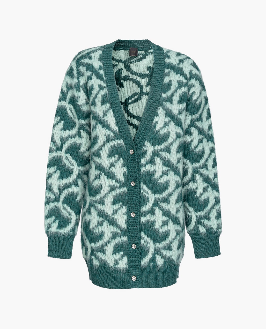 PINKO - Áo khoác cardigan nữ dáng dài cổ V Iguana