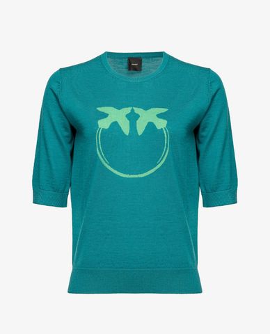  PINKO - Áo sweater nữ tay lỡ cổ tròn Fashion 