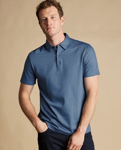  CHARLES TYRWHITT - Áo polo nam tay ngắn Cotton TENCEL™ Tyrwhitt Cool 