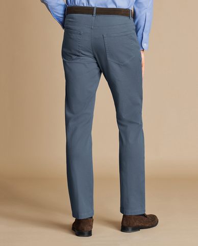 CHARLES TYRWHITT - Quần jeans nam phom ôm thời trang Twill 5 Pocket 