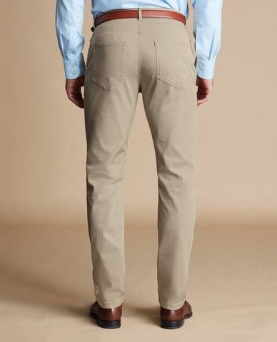  CHARLES TYRWHITT - Quần jeans nam phom ôm thời trang Twill 5 Pocket 