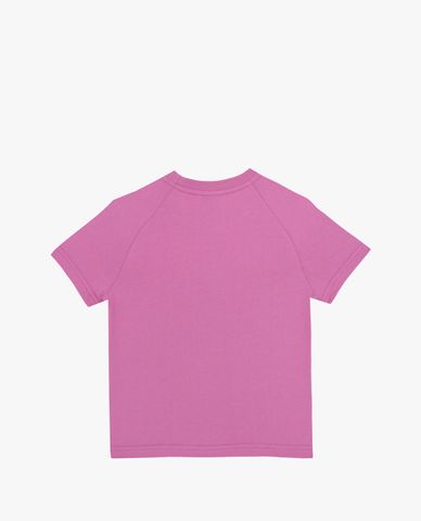  SKECHERS - Áo thun bé gái cổ tròn tay ngắn họa tiết Raglan 