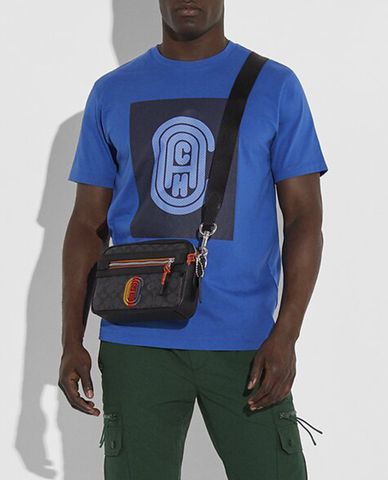  COACH - Túi đeo chéo nam chữ nhật Academy 