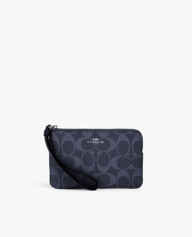  COACH - Ví cầm tay nữ chữ nhật phối zip thời trang 