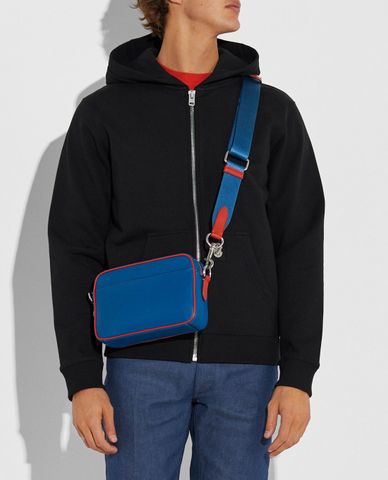  COACH - Túi đeo chéo nam chữ nhật Varsity 