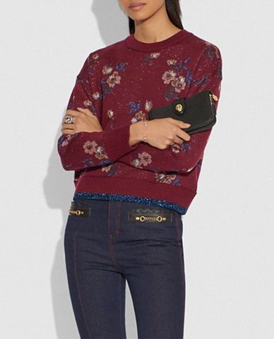  COACH - Túi nữ đeo chéo phối quai gập Turnlock 